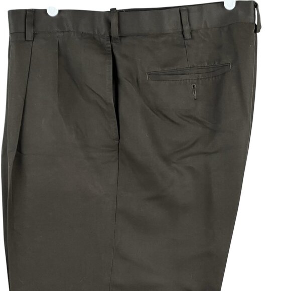 Croft & Barrow Men's Brown Dress Pants Size 36x32 Pleated Front Rolled Cuff Hem - Picture 13 of 13